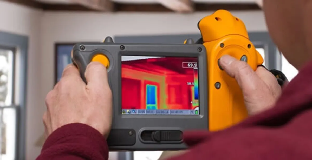 home energy audit service capturing thermal readings to analyze insulation and electrical efficiency in Cherry Hill, NJ