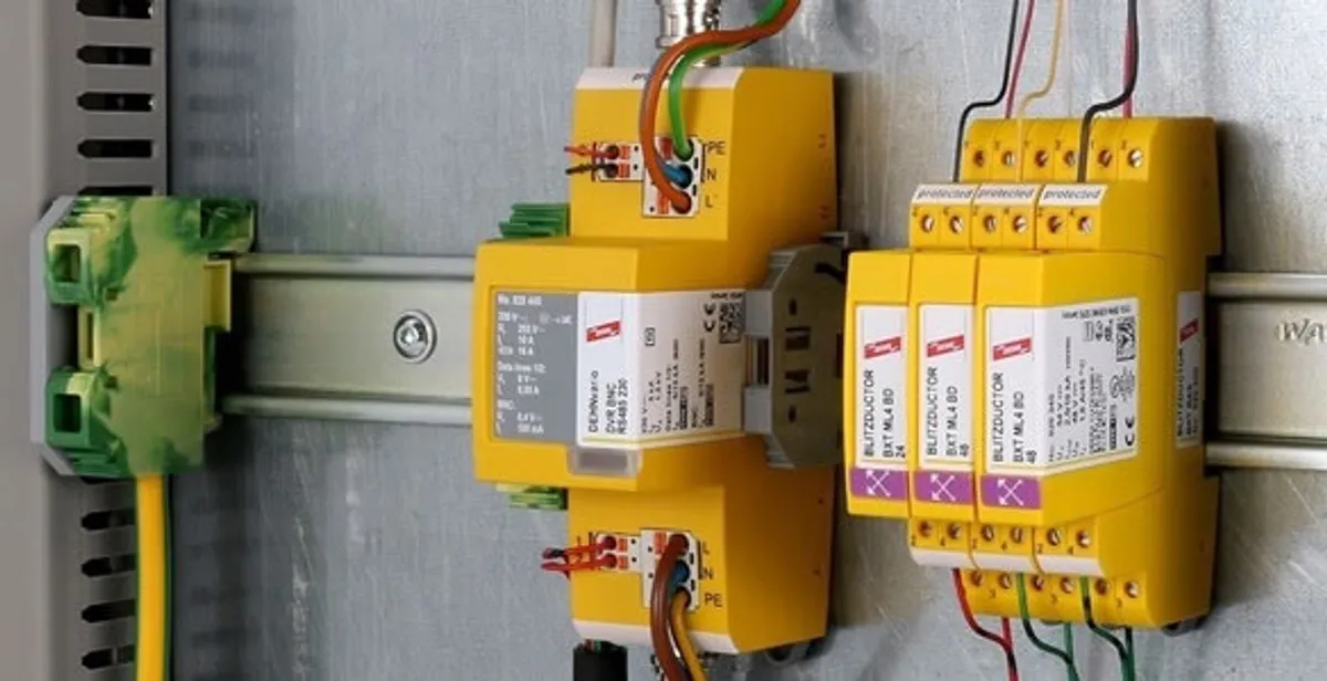 lightning surge protection system with surge suppressors installed by electrical service professionals in Cherry Hill, NJ